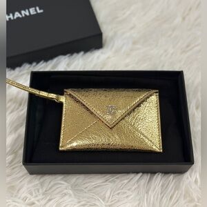CHANEL Holiday Edition Card holder / Bag Charm in GOLD